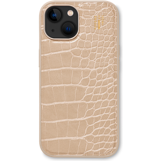 Vegan Leather Case Warm Beige Croco
