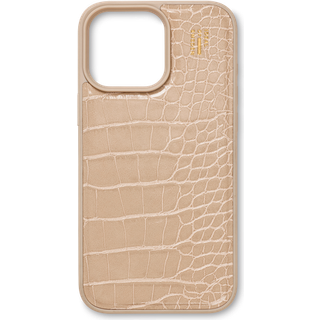 iPhone 16 Pro iDeal Of Sweden Vegan Leather Case - Warm Beige Croco
