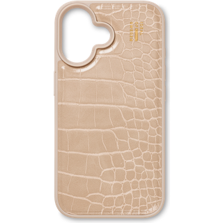 iPhone 16 iDeal Of Sweden Vegan Leather Case - MagSafe Kompatibel - Warm Beige Croco