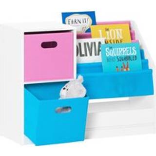 SoBuy vægreol til børn med opbevaringskasser - KMB76-F