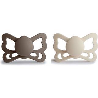 FRIGG Butterfly 2 Pak Sutter - Anatomisk Silikone- Portobello/Creme - Størrelse 2