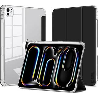 iPad Pro 11" (2024) Tech-Protect SC Hybrid Flip Cover m. Apple Pencil Holder - Sort / Gennemsigtig