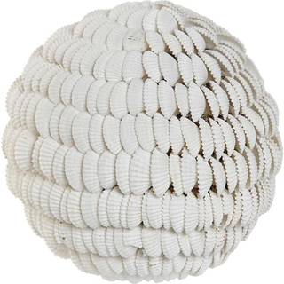 Dekorativ glaskugle Home ESPRIT Hvid 12 x 12 x 12 cm