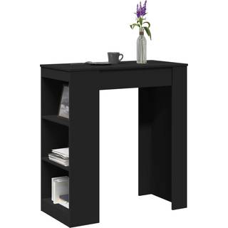 barbord med stativer 95x47x103,5 cm konstrueret træ sort