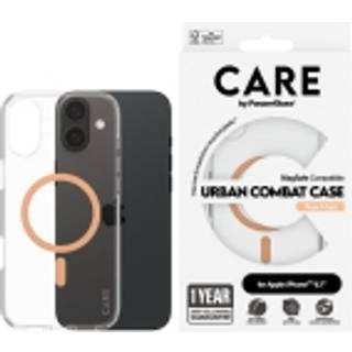 CARE by PanzerGlass iPhone 16 Plus FLAGSHIP Urban Combat Cover - MagSafe Kompatibel - Transparent / Peach Fuzz