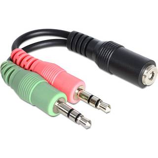 DELOCK 65566, RCA, Mand, Sort, Grå, Rød, 4,5 cm, 1,9 cm, 1,5 cm