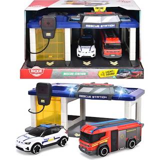 Dickey Toys Volvo Redningsstation med utrykningskøretøj - svensk version
