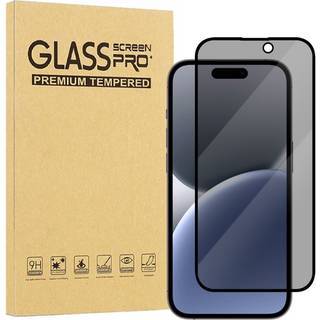 iiglo iPhone 16 Plus / 15 Plus 3D Privacy Glass skærmbeskytter