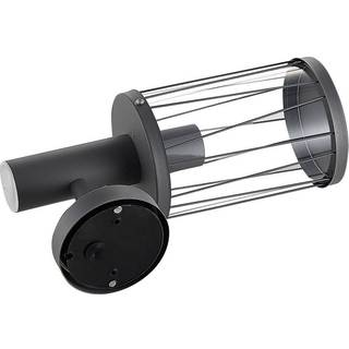 Lindby udendørs væglampe Yonan, højde 34 cm, antracit, sensor