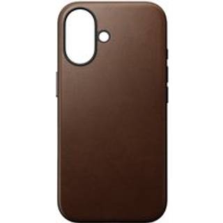 iPhone 16 Nomad Modern Leather Cover - MagSafe Kompatibel - Brun