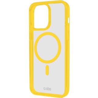 SBS Mag Frame iPhone 16 Pro Max Bagside Cover - MagSafe Kompatibel - Gennemsigtig / Gul