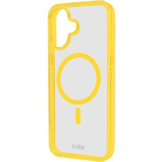 SBS Mag Frame iPhone 16 Bagside Cover - MagSafe Kompatibel - Gennemsigtig / Gul