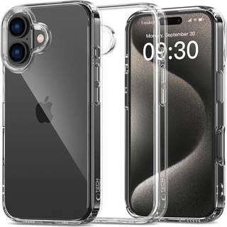 iPhone 16 Tech-Protect Flexair Hybrid Bagside Cover - Gennemsigtig