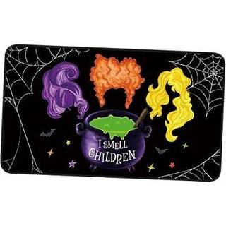 Halloween Door Mat Hocus Pocus Spider Web Doormat Jeg lugter børn Non Slip Front Porch Rug Sæsonbestemt velkomstmåtte Indgangsgulv Mat Halloween