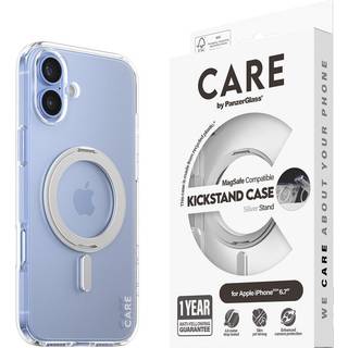 PanzerGlass® CARE iPhone 16 plus cover Silver Kickstand med MagSafe klar