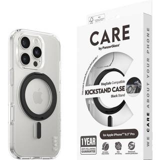 CARE by PanzerGlass iPhone 16 Pro Feature Kickstand Cover - MagSafe Kompatibel - Transparent / Black