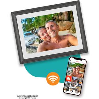 Pora&Co 10" Digital Fotoramme hvid/brun m/wifi