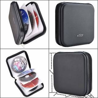 Xiongye CD DVD tegnebog 32 Kapacitet Tungt DVD CD Case Holder til bil b?rbar DVD/VCD-opbevaringsdisk H?rd skaldyr Robust Case Car CD Disk Holder