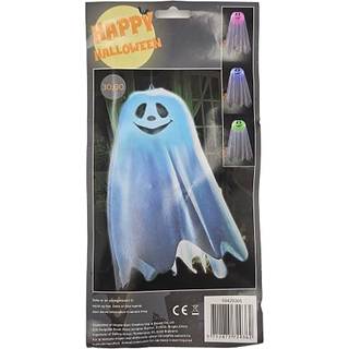 Halloween spøgelse med LED H: 45 cm - hvid