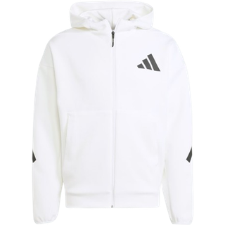 New adidas Z.N.E. Full-Zip Hooded træningsjakke - White - 2XL