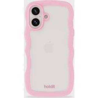 Holdit - Pink - Wavy Case Transparent iPhone 16 - Onesize