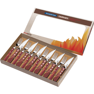 Tramontina Steakbestik 12 dele jumbo XL - Restauranternes foretrukne - Rød