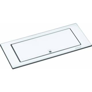 EVOline Backflip hvidt glas med 2 x DK stik med jord + 1 USB-C stik