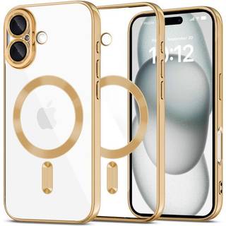 iPhone 16 Tech-Protect MagFlex Cover - MagSafe-kompatibelt - Klar / Guld