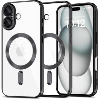 iPhone 16 Tech-Protect MagFlex Cover - MagSafe-kompatibelt - klar / sort