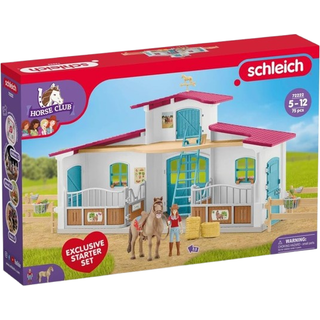Schleich Horse Club 72222 Stald med figurer og tilbehør – 75 dele