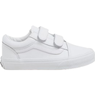 Vans - Kids Old Skool Hook and Loop Classic Tumble Shoes (4-8 Years), White, Size: 33 - White - 33