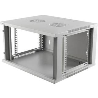 DELTACO 19” cabinet, 6U, 540x450mm, standing or wall mount, glass door
