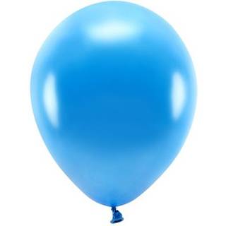 10 stk. Økologiske balloner metallic blå 10" – Biologisk nedbrydelig festpynt