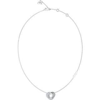 GUESS JUBN04062JW Silver Tone Crystal Mini Links Necklace - J42239
