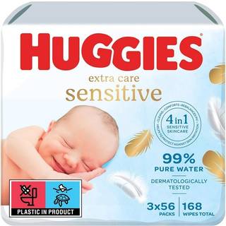 Huggies Extra Care Triplo vådservietter til børn 3x56 stk. - 3x56 stk.