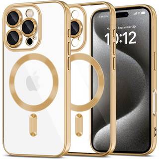 iPhone 16 Pro Max Tech-Protect MagFlex Cover - MagSafe-kompatibelt - Klar / Guld