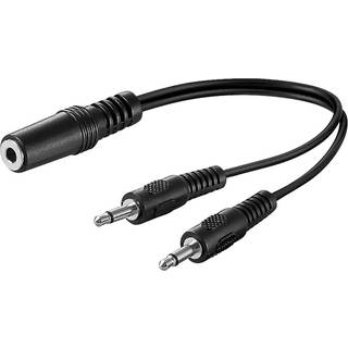 3,5mm Stik adapter kabel 0,2m - Minijack fly adapter