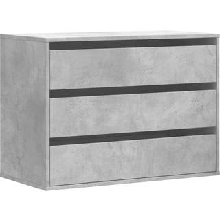 kommode til hjørne 80x41x58 cm konstrueret træ betongrå