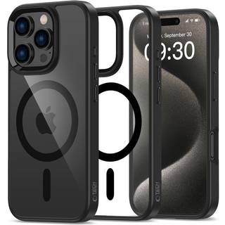 iPhone 16 Pro Max Tech-Protect MagMat Bagside Cover - MagSafe Kompatibel - Gennemsigtig / Sort