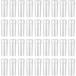 100 stk 5 ml sm? pilleplastiske containere Tom pilleflasker Pr?veflasker Vial reagensr?r med h?tter af HRLorkC