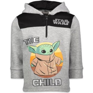Star Wars the Child Little Boys Fleece Half Zip Pullover Hoodie Gray 6