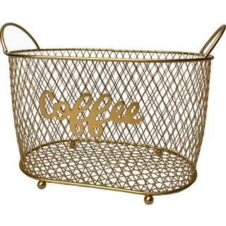 Kaffekapslen | Kapselholder (guld) - 26 x 15,4 x 17,8 CM Steel