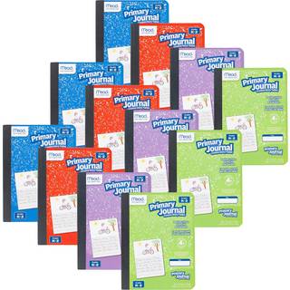Mead Primary Journal Half Page styrede karakterer K-2 7-1/2 """" X 9-3/4 """" 100 Sheets 12 Pack (610052-ECM)