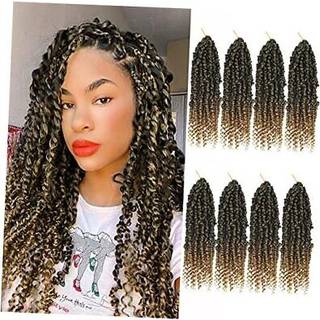 Bileaf Passion Twist Hair 8 pakker Pretwisted Passion Twist Crochet Hair 14 tommer h?klet h?r Passion Tv.