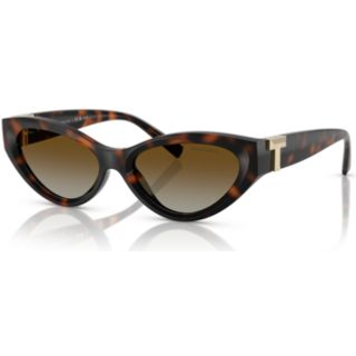 Tiffany Kvinde TF4225U 8015T5 Solbriller Injiceret Skildpadde Brun Rund Polariseret Skygge