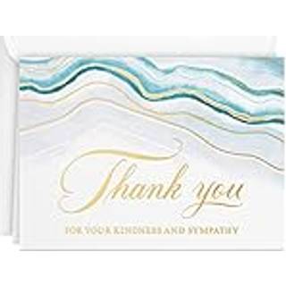 Hallmark Funeral Tak Cards Watercolor Agate (20 Tak for dine sympati -kort med konvolutter)