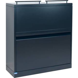 Bica 881 affaldsbeholder 80 liter med låg og op til 11 rum med hjul sort