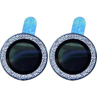 iPhone 13 / 13 Mini Kameralinse Beskyttelse m. Glitterkant - Blå