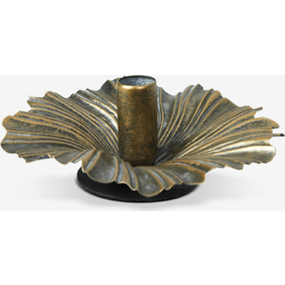 Lysestage Blad Guld H.6xØ.16 cm