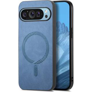 SKALO Google Pixel 9/9 Pro PU læder Hybrid Cover - Blå